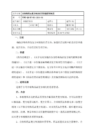 西甲硅油复方制剂 含特殊药品复方制剂管理制度-第2张图片-www.211178.com_果博福布斯